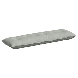 vidaXL Coussin de Dos Gris clair 160 x 50 cm Tissu en velours côtelé