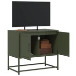 vidaXL Meuble TV vert olive 68 5x39x60 5 cm acier