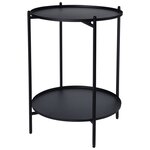 H&S Collection Table d'appoint Métal 50 5 cm Noir