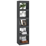 vidaXL Bibliothèque/Séparateur de pièce Gris 40x30x167 5 cm Pin massif