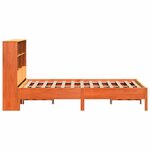 vidaXL Lit bibliothèque sans matelas cire marron 120x200 cm pin massif