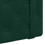 vidaXL Tête de lit suspendue Avec lumière LED Vert foncé Velours