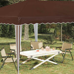 vidaXL Tente de fête pop-up 575 x 290 x 245 cm Marron