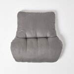 Coussin lombaire ergonomique en suédine  Gris foncé - HOMESCAPES