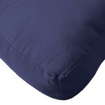 vidaXL Coussin de palette bleu marine 120x80x12 cm tissu