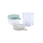 2 pots de conservation en verre Airy Green 150 ml + Light Mist 250 ml
