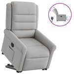 vidaXL Fauteuil inclinable électrique gris nuage tissu