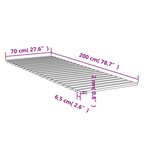 vidaXL Lattes de lit 70x200 cm bois de pin massif