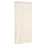 vidaXL Rideau anti-mouches beige et blanc 56x200 cm chenille