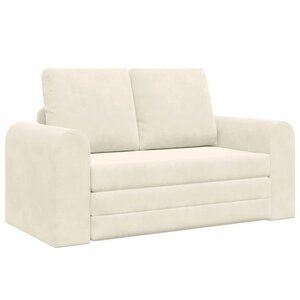 vidaXL Canapé-Lit 60cm Crème Velours
