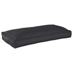 vidaXL Coussin pour assise / dossier de palette Noir 120 x 60 x 12 cm