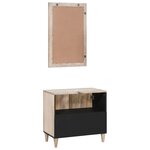 vidaXL Ensemble de mobilier de salle de bain avec étagère 2 Pièces Blanc