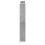 vidaXL Cabinet de Tête de Lit avec LED Béton 140 x 16 5 x 103 5 cm