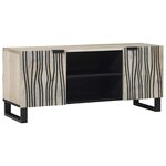 vidaXL Meuble TV Blanc 105 x 33 x 46 cm bois de manguier massif