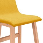 vidaXL Tabourets de bar lot de 2 jaune moutarde tissu