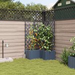Jardinières vidaXL avec système d'irrigation 3 Pièces Gris