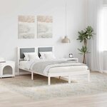 vidaXL Cadre de lit Gris clair 120 x 190 cm Pin massif