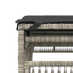 vidaXL Chaise longue avec coussin gris clair résine tressée