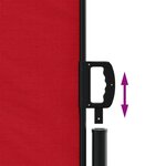 vidaXL Auvent latéral rétractable rouge 160x1000 cm