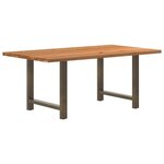 vidaXL Table à manger marron clair bois de chêne massif rectangulaire