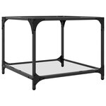 vidaXL Tables basses avec dessus en verre transparent 2 Pièces acier