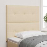 vidaXL Tête de lit LED avec des lumières à LED Crème 80 cm Polyester