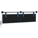 vidaXL Tête de lit suspendue Avec lumière LED Bleu Tissu