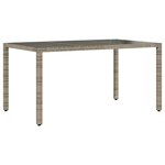 vidaXL Ensemble de bistro de jardin 5 Pièces coussins gris poly rotin