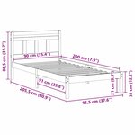 vidaXL Cadre de lit Blanc Bois massif en pin