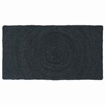 vidaXL Tapis de surface Rectangulaire Gris foncé 60 x 110 cm Jute