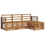 vidaXL Ensemble de canapés d'extérieur 4 pc Naturel