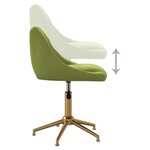 vidaXL Chaises pivotantes à manger lot de 2 vert clair velours