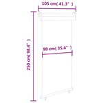 vidaXL Auvent latéral de balcon 105x250 cm noir