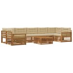 vidaXL Ensemble de canapés d'extérieur 8 pc Naturel et Beige