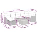 vidaXL Salon de jardin 8 Pièces avec coussins noir résine tressée