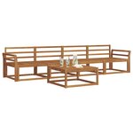 vidaXL Ensemble de canapés d'extérieur 5 Pièces Naturel
