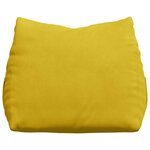 vidaXL Coussin de Dos Jaune 60 x 20 x 50 cm Tissu en velours côtelé