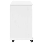 vidaXL Cabinet roulant Blanc 63 5 x 39 x 65 5 cm Bois de Pin Massif