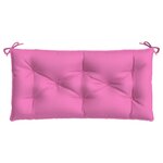vidaXL Coussin de banc de jardin rose 110x50x7 cm tissu