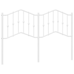 vidaXL Tête de lit métal blanc 150 cm