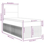 vidaXL Sommier à lattes de lit avec matelas Vert foncé 90x190 cm