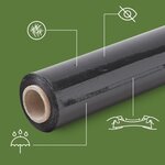 Pack And Move - Lot 4 Rouleaux Film Étirable - 300 M - Noir - Film Déménagement Film Emballage Film Palette Film Protection