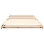 vidaXL Cadre de lit surélevé Marron 100 x 210 cm Bois massif en pin