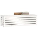 vidaXL Boîte de rangement Blanc 109x36 5x33 cm Bois massif de pin