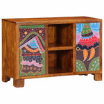 vidaXL Buffet multicolore 90x35x60 bois massif d'acacia