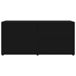 vidaXL Meuble TV Noir 80x34x36 cm Bois d'ingénierie