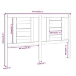 vidaXL Tête de lit Blanc 141x4x100 cm Bois massif de pin
