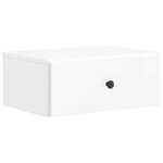 vidaXL Cabinet de chevet mural Blanc brillant 49 x 34 5 x 20 cm
