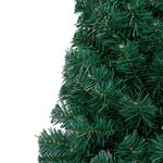 vidaXL Sapin de Noël artificiel pré-éclairé moitié/support vert 240 cm
