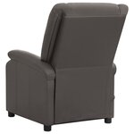vidaXL Fauteuil de massage gris cuir véritable